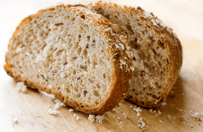 White bread with bran